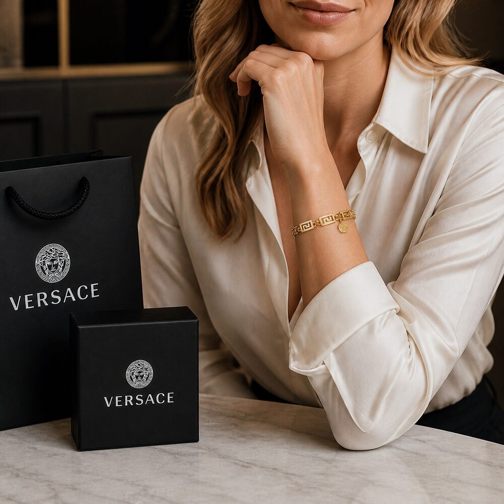 Versace Bold Statement Bracelet Style 3 | New with Box - Picture 8 of 9